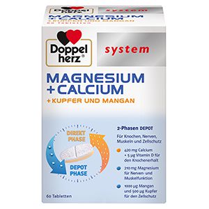 DOPPELHERZ Magnesium+Calc.+Kupfer+Mangan syst.Tab.